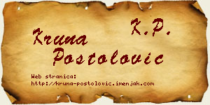 Kruna Postolović vizit kartica